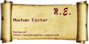Machan Eszter névjegykártya